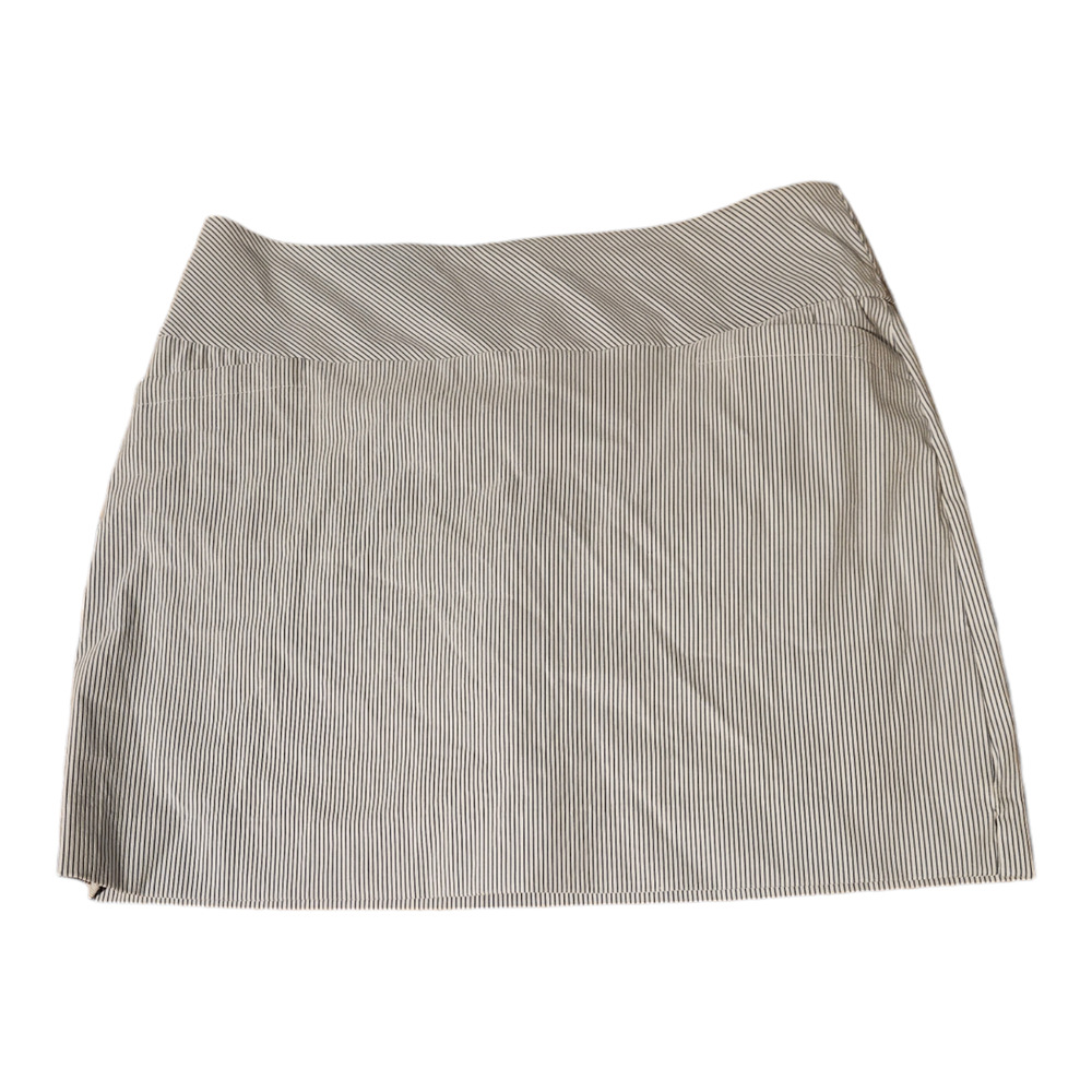 S.C.&Co. XL Blue and White Striped Mini Skirt